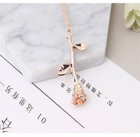 Collier Rose Statement Pendant Necklace