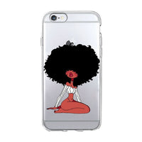 Afro Black Girl Magic Melanin Poppin phone Case For iPhone X