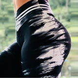 New Women Yoga Leggings High Quality Push Up Elastic Workout Scrunch Booty Pants High Waist Water droplets Tight Legging S-XL