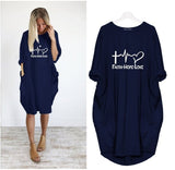 Womens Pocket Faith Hope Love Shirt Dress